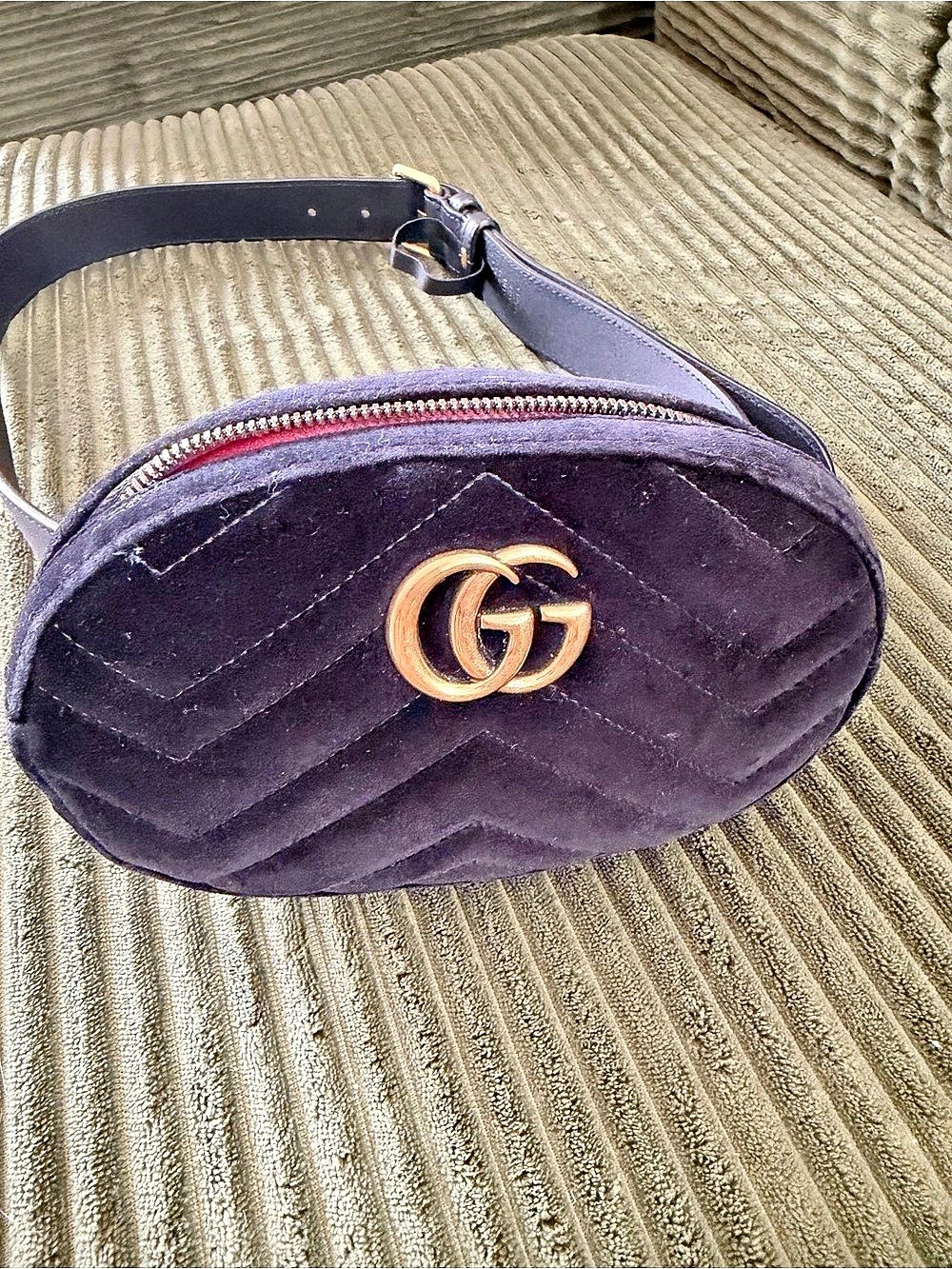 Gucci Marmont Belt Bag Black Velvet